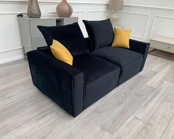 New Black 2 Seater Split cinema sofa style (Delivery Available)9