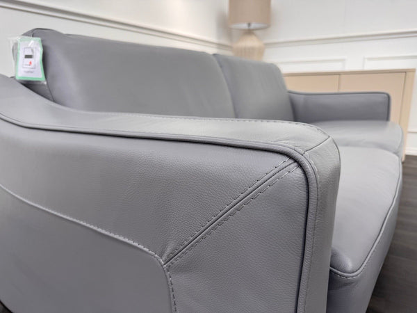 Furniture Village Optimus 3 Seater Sofabed Sofa Grey Leather6