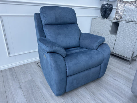 G Plan Kingsbury Navy Stingray Power Recliner Armchair  + Lumber and Headrest0