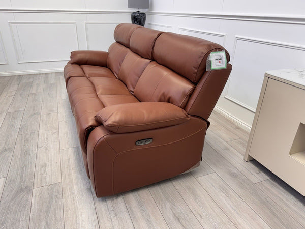 Furniture Village Moreno Power Recliner 3 Seater Sofa Brown Leather7