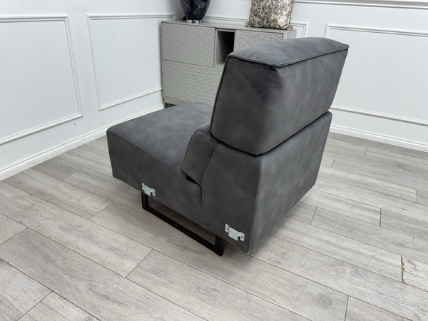 Sofology Dakota Middle Section Dark Grey Velvet Fabric9