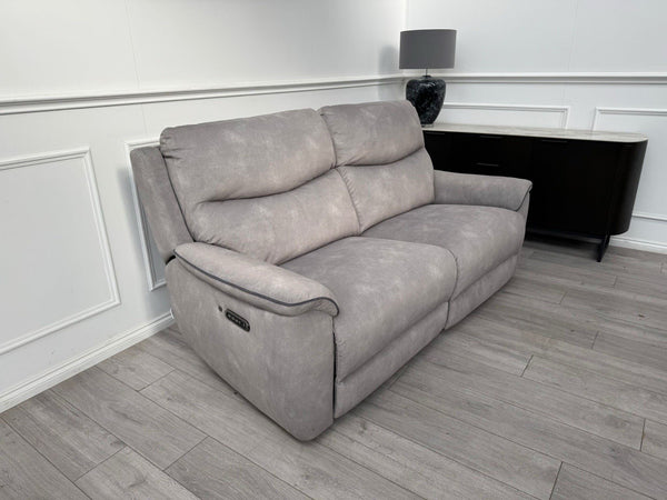 LAZYBOY DOUGLAS POWER RECLINER 3 SEATER SOFA IN GREY FABRIC10