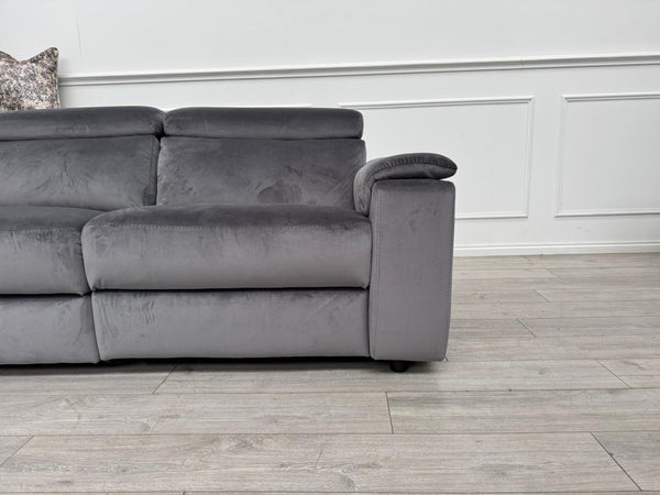 Furniture Village Nicoletti Davide Modular Corner Sofa Grey Velvet RRP £449520