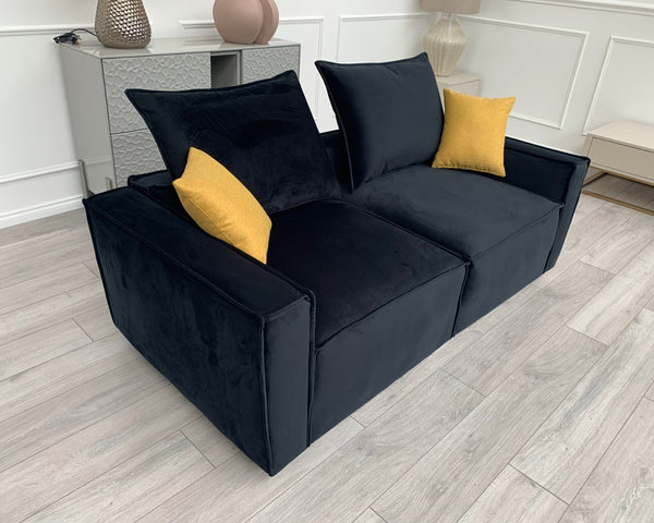 New Black 2 Seater Split cinema sofa style (Delivery Available)12