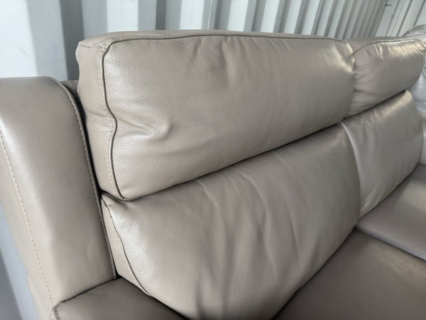 Furniture Village 3 Seater Sofa Power Recliners & Headrests Taupe Leather2