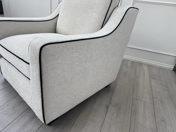 Furniture Village Celine Ivory Cream Woven Fabric Static Armchair11