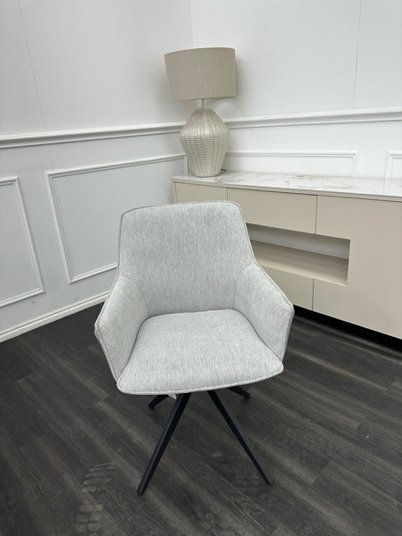 Furniture Village Jose Swivel Dining Chair Stone Grey (Pre-sale, Read Desc)14