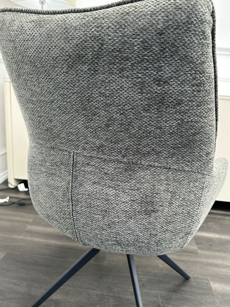 Furniture Village Kiara ash grey fabric swivel dining chair (Pre-sale)4