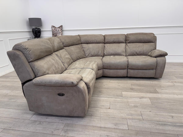 Furniture Village Moreno Power Reclining Corner Sofa In Beige Fabric18