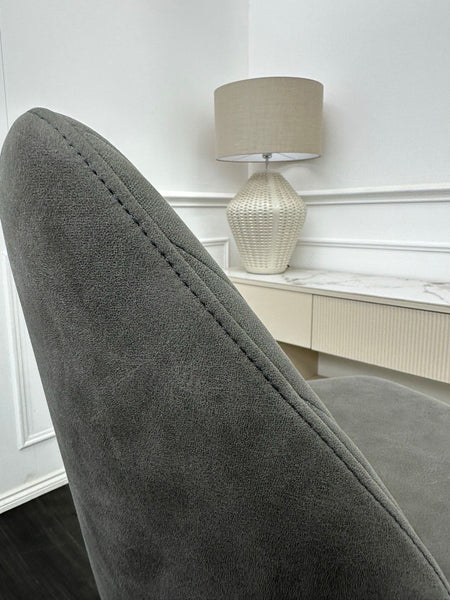 Furniture Village Grigio Grey Swivel Pedestal Dining Barstool (Pre-sale)5