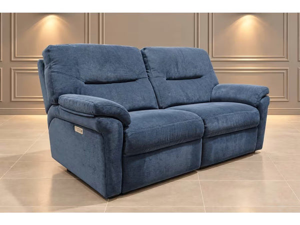 G Plan Seattle montilla midnight fabric power recliner 3 seater sofa 0