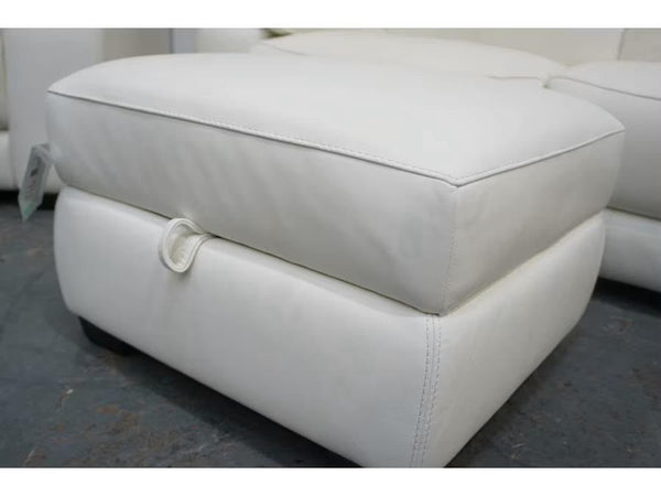 Furniture Village Starlight 3 Seater & Armchair Sofa Set in Frost White Leather 5
