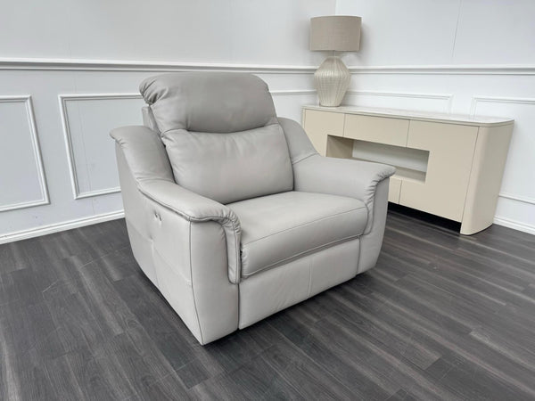 G Plan Firth Grey Leather Power Recliner Armchair12