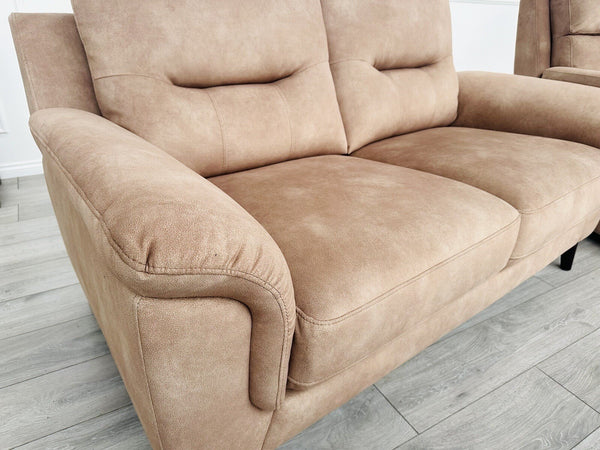 DFS Reynolds 2 Seater Sofa in Beige/Camel Soft Fabric9