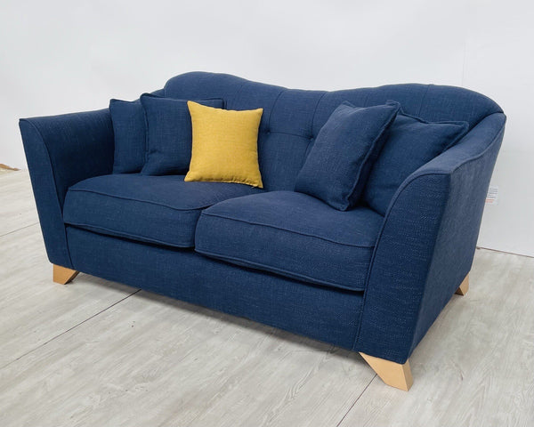 New Sofology Bartelli Navy Blue Fabric 2 Seater Sofa3