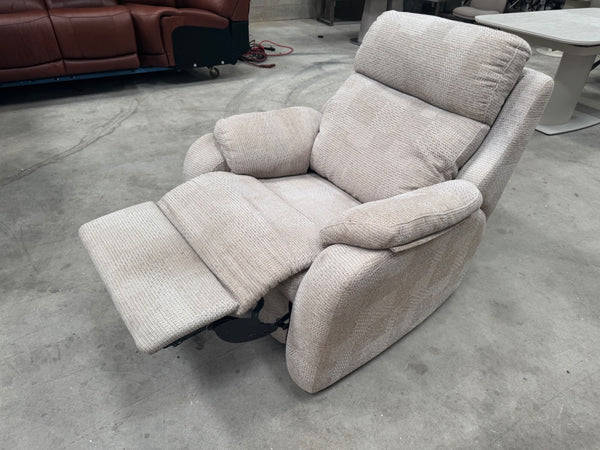 G Plan Kingsbury Power Recliner Armchair In Beige Pattern Fabric1