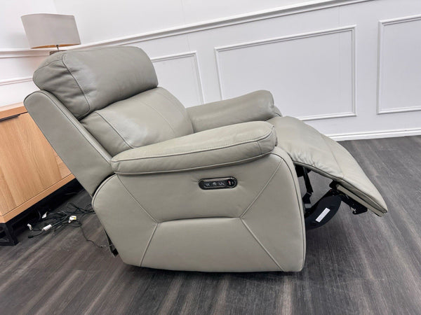 LAZYBOY Daytona POWER RECLINER ARMCHAIR WITH POWER HEADREST IN Grey Leather1