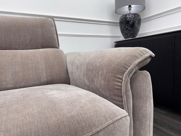 FV Jude 2 Seater Beige Chenille Power Recliner Sofa with Telescopic Headrests3