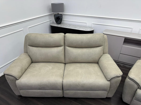 LAZY BOY Lyle Power Recliner 3+3 Seater Sofa Set In Taupe Fabric La Z Boy6