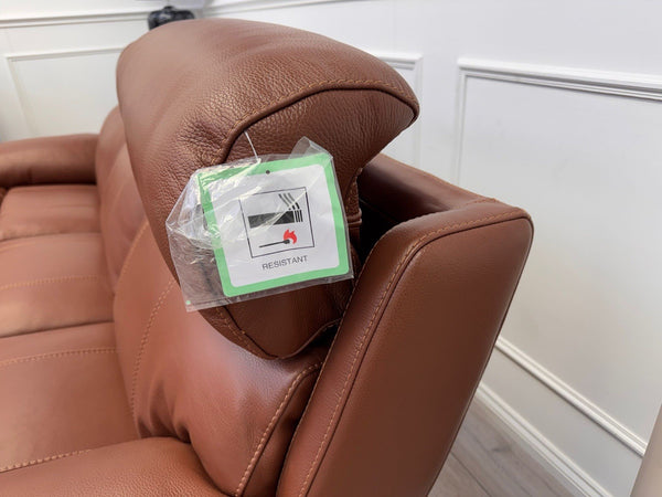 Furniture Village Moreno Power Recliner 3 Seater Sofa Brown Leather20