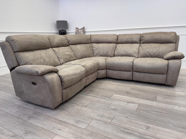 Furniture Village Moreno Power Reclining Corner Sofa In Beige Fabric16