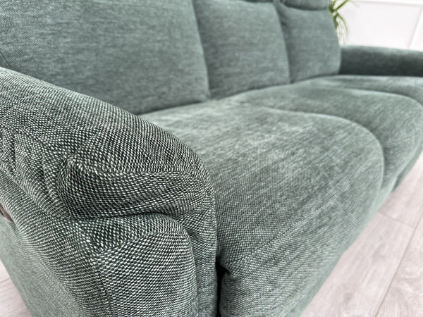 FURNITURE VILLAGE Piccolo Moss Green Fabric Power Recliner 3 Seater Sofa11
