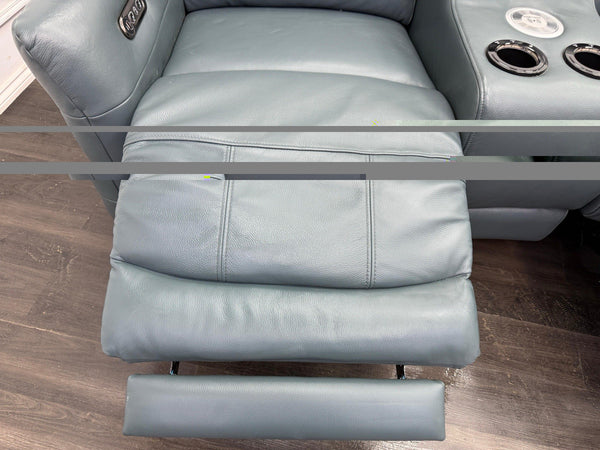 Sofology Renato Power Recliner 3 + 2 Seater Sofa Set Green Leather19