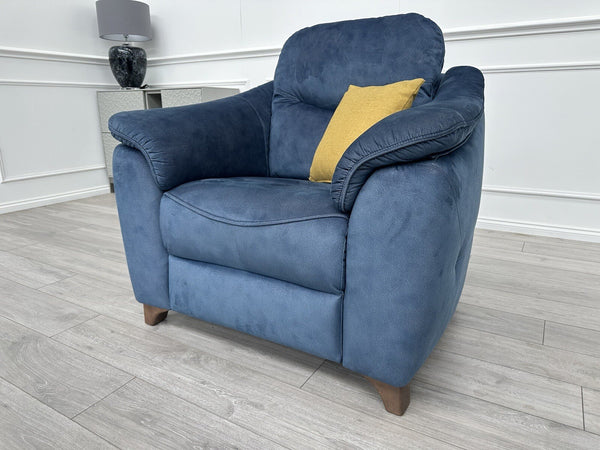 G Plan Jackson Standard Armchair Stingray Indigo Fabric RRP £1,5992