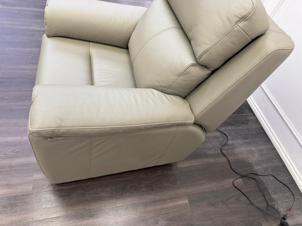 G Plan Thornbury Olive Leather Power Recliner Armchair17