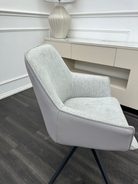 Furniture Village Jose Swivel Dining Chair Stone Grey (Pre-sale, Read Desc)15