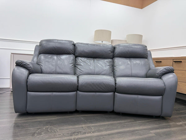 G Plan Kingsbury Capri Seal Leather 3 Seater Curved Sofa Power Recliner9