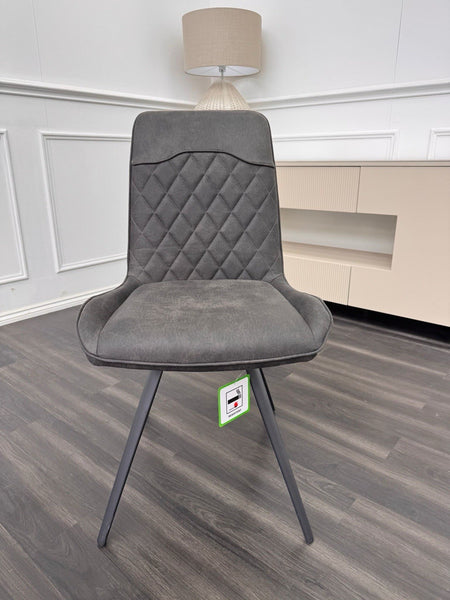 FV Warrior Charcoal Grey Faux Leather Dining Chair (Pre-sale)0