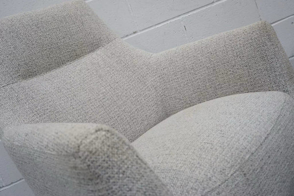 Furniture Village Frost white mix fabric swivel accent chair Armchair2