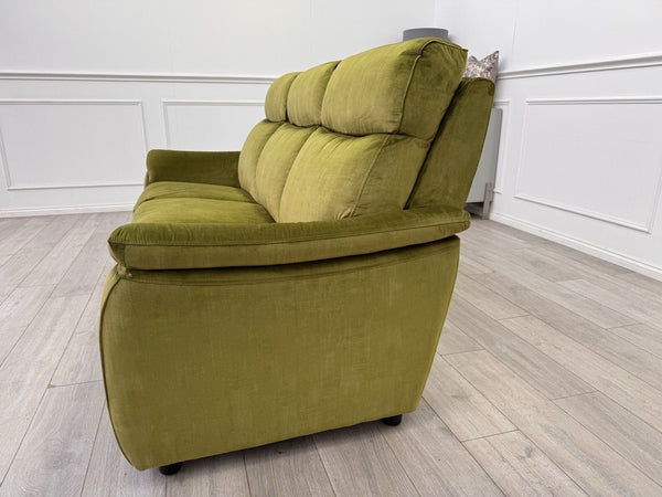 Sofology Parker Static 3 Seater Green Fabric Sofa3