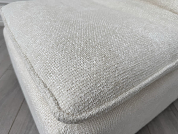 Furniture Village Starlight White Fabric Large Footstool Adjustable Chair3