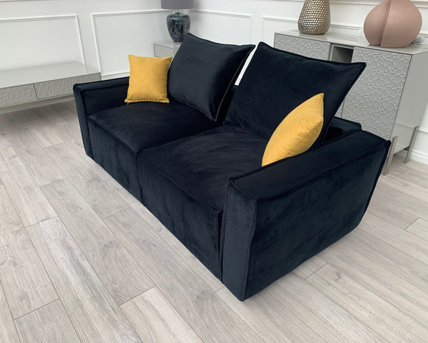 New Black 2 Seater Split cinema sofa style (Delivery Available)4