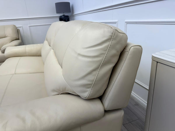 Furniture Village Hetty 3 +2 Seater Sofa Set in Cream/Off White Leather5
