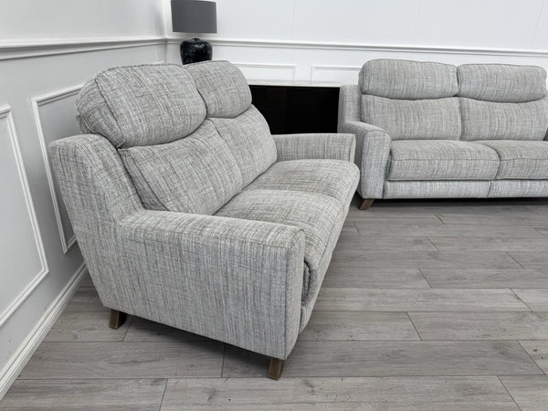 Furniture Village Grey Fabric 3 & 2 Seater Sofa Set2