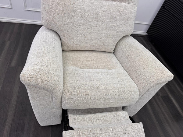 Parker Knoll Hudson 23 Beige Fabric Armchair Power Recliner & Headrest & Lumbar16