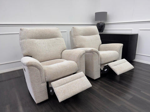 Parker Knoll Hudson 23 Pair Of Armchairs Power Recliner & Headrest & Lumbar0