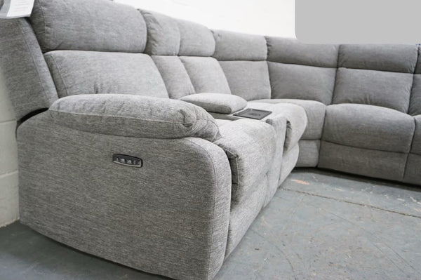 Furniture Village Moreno dark grey mix fabric electric reclining Corner Sofa4