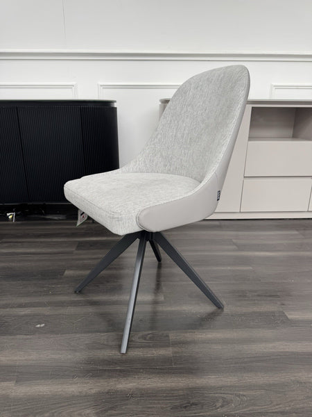 Furniture Village Jose silver grey swivel dining chair (Pre-sale, Read Desc)2