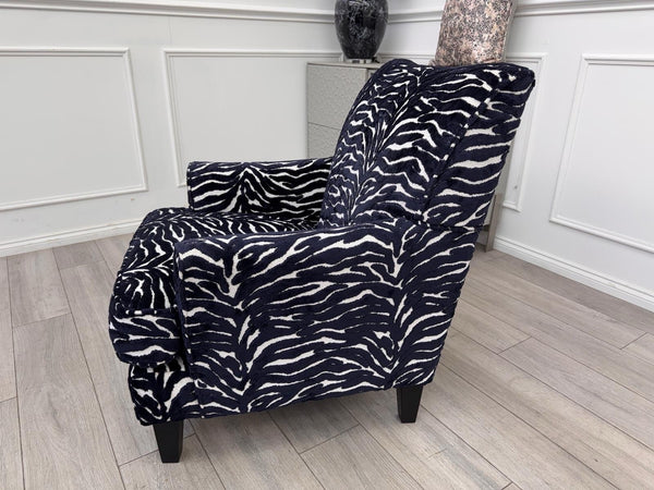 Furniture Village Sasha Accent Black And White Zebra Strip Fabric5