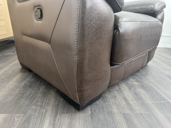 DFS Manual Recliner Armchair Brown Leather6