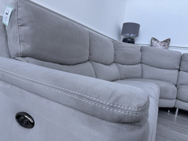Sofology Palmer Power Recliner Corner Sofa In Toronto Grey Suede11