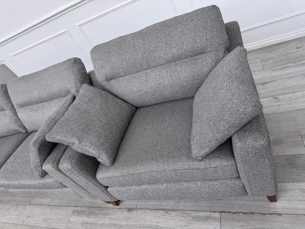 Furniture Village UNIQA Grey Fabric 3 Seater Power Recliner & Loveseat Sofa Set13