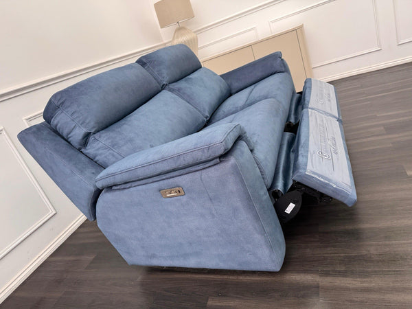 G PLAN Thornbury Power Recliner 3 Seater Sofa In Indigo Stingray Velvet Fabric17