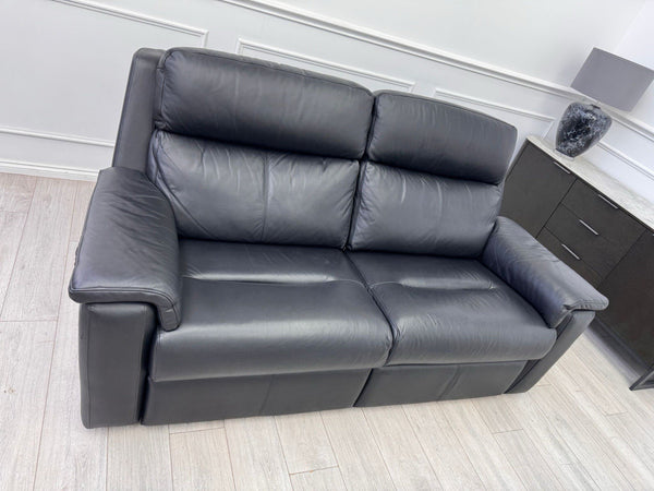 G PLAN Thornbury Static 3 Seater Sofa In Jet Black Leather7