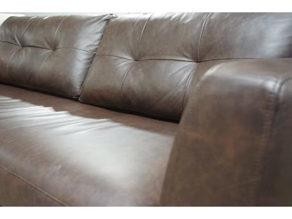 The Lounge Co. Hermione bourbon leather standard 3 seater sofa2
