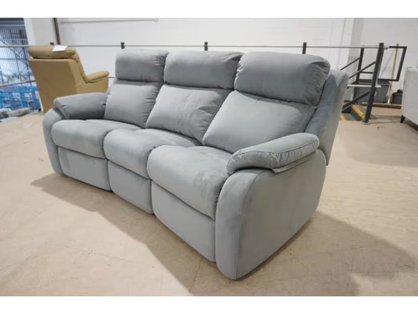 G Plan Kingsbury dark grey velvet fabric standard 3 seater curved sofa2